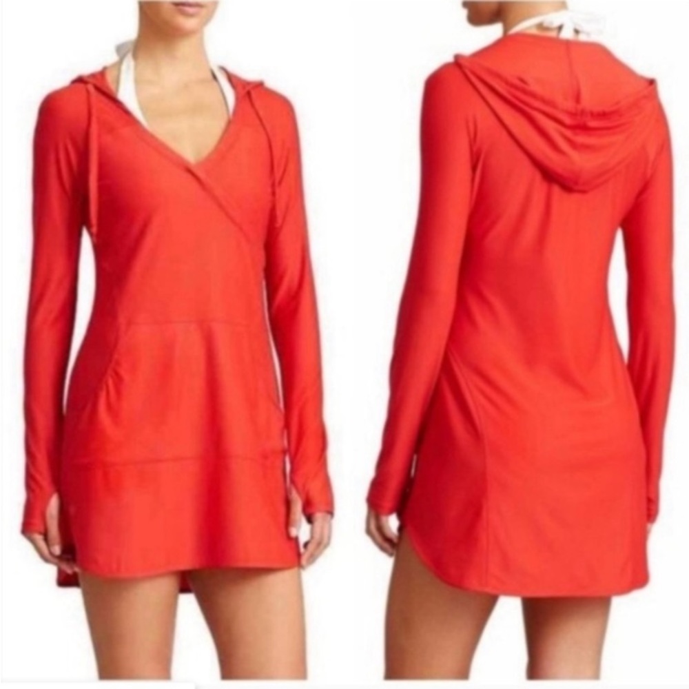 Athleta Wick It Wader Hoodie Swimsuit Gym Cover Up UPF 50+ Size Small
